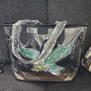 Clear Tote Bag with Black Trim